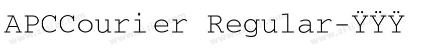 APCCourier Regular字体转换